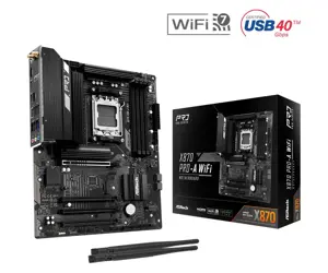 Mainboard ASROCK AMD X870 SAM5 ATX Memory DDR5 Memory slots 4 X870PRO-AWIFI
