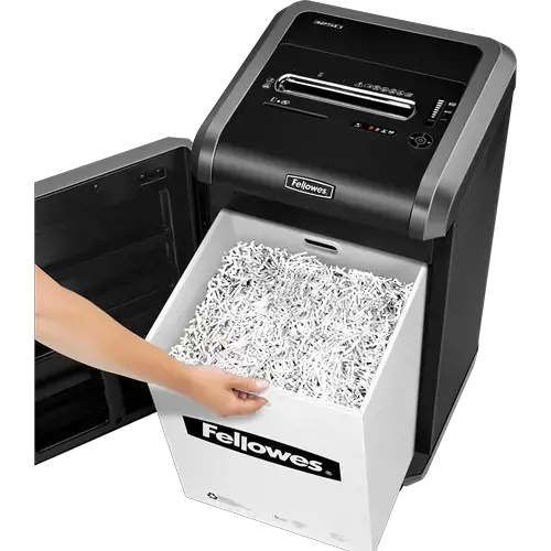 "Fellowes Powershred 325Ci" kryžminio pjaustymo smulkintuvas, kryžminis smulkinimas, 24 cm, 4 x 38 mm, 83 l, 4000 mm/min, 24 lapai