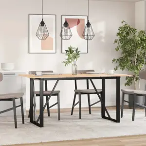 Valgomojo stalo kojos, 140x60x73cm, plieninis, O formos rėmas