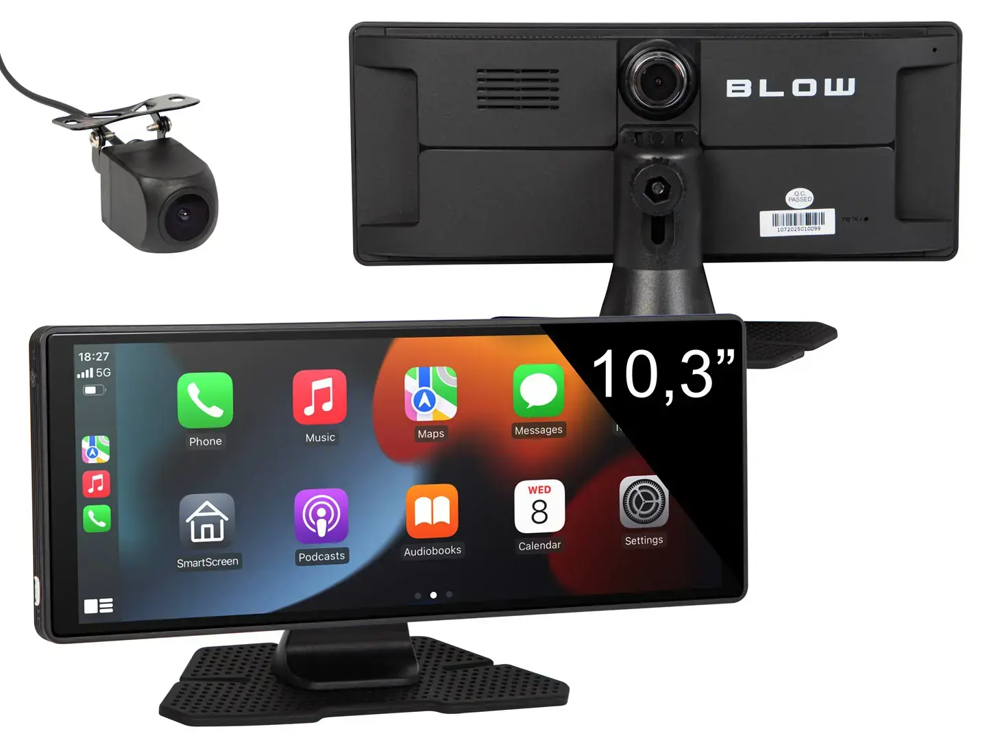 Wireless CarPlay5.0 BLOW Multimedia Station with video recorder and rear view camera