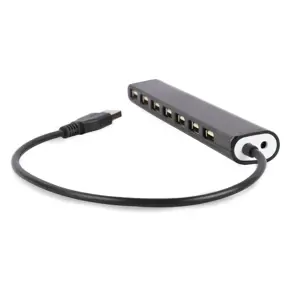 GEMBIRD USB 2.0 7 prievadų šakotuvas, juodas