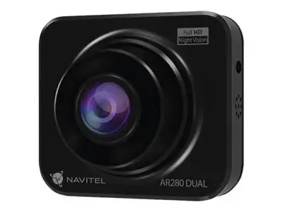 "Navitel AR280 DUAL Dashcam" su papildoma galinio vaizdo kamera Navitel