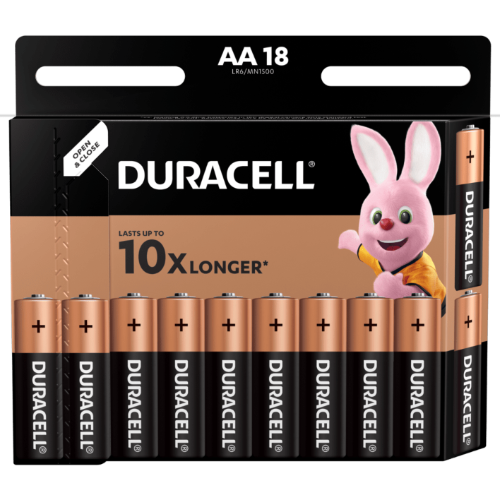Baterijos DURACELL AA, LR6 18 vnt.