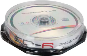 "Freestyle" CD-R (x10 pakuočių), 52x, CD-R, 120 mm, 700 MB, "Cakebox", 10 vnt.
