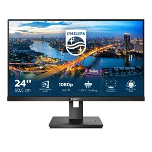 Monitorius Philips B Line 243B1/00, 60.5 cm (23.8"), 1920 x 1080 pixels, Full HD, LED, 4 ms, Black