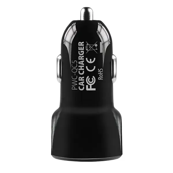 AXAGON PWC-QC5 automobilinis įkroviklis Smart 5V 2,4A + QC3.0, 30W, juodas