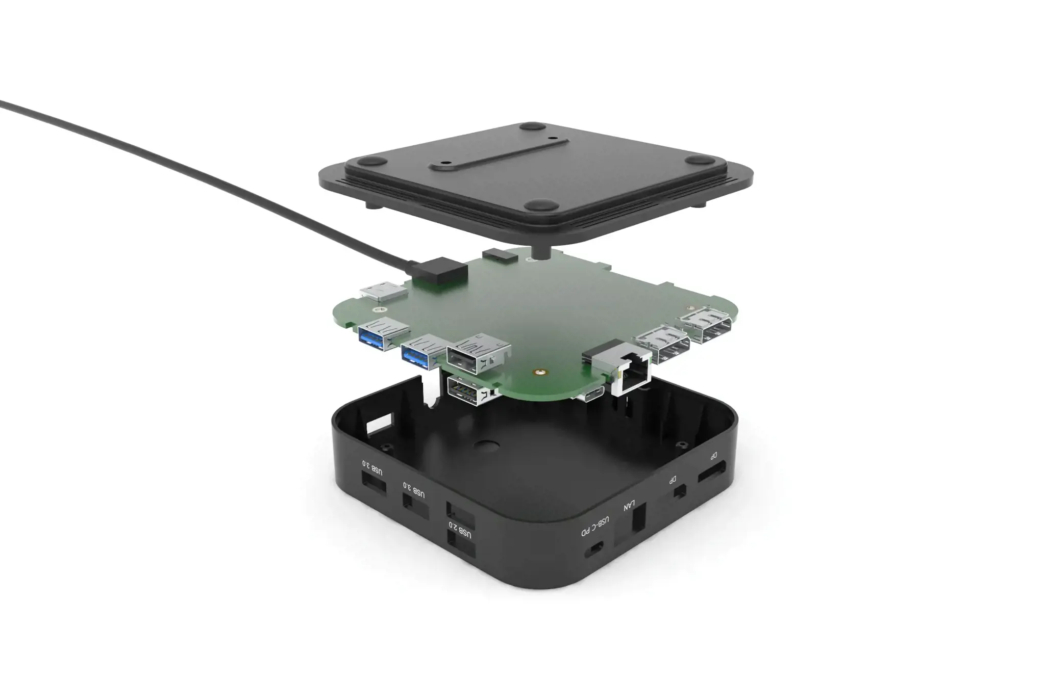 I-TEC USB-C Dual Display MST DS 2x DP 1x GLAN 3x USB 3.1 2x USB 2.0 1x USB-C-DatA 1x Audio/Mic lizdas 1x 100W USB-C PD + įkroviklis 112W