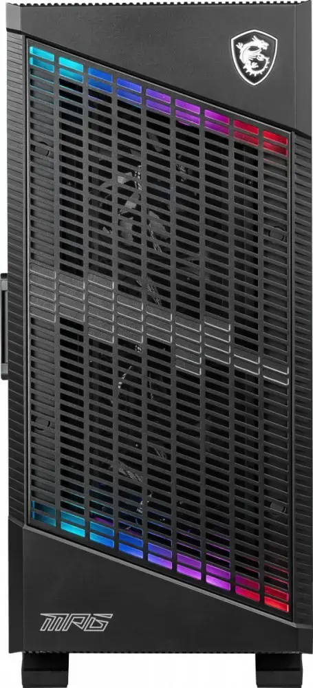 MSI MPG MPG VELOX 100P AIRFLOW Mid Tower žaidimų kompiuterių korpusas "Juodas, 3x 120 mm ventiliatorius + 1x 120 mm ARGB ventiliatorius, ARGB apšvietimo juosta, C tipo USB, 1x grūdintas stiklas, centrinis, E-ATX, ATX, mATX, mATX, mini-ITX", Midi Tower, kompiuteris, juodas, ATX, žaidimų, 1x 120 mm