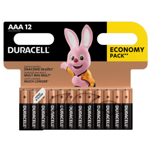 Duracell 5000394203389, Vienkartinė baterija, AAA, šarminė, 1,5 V, 12 vnt., juoda, bronzinė, sidabr…