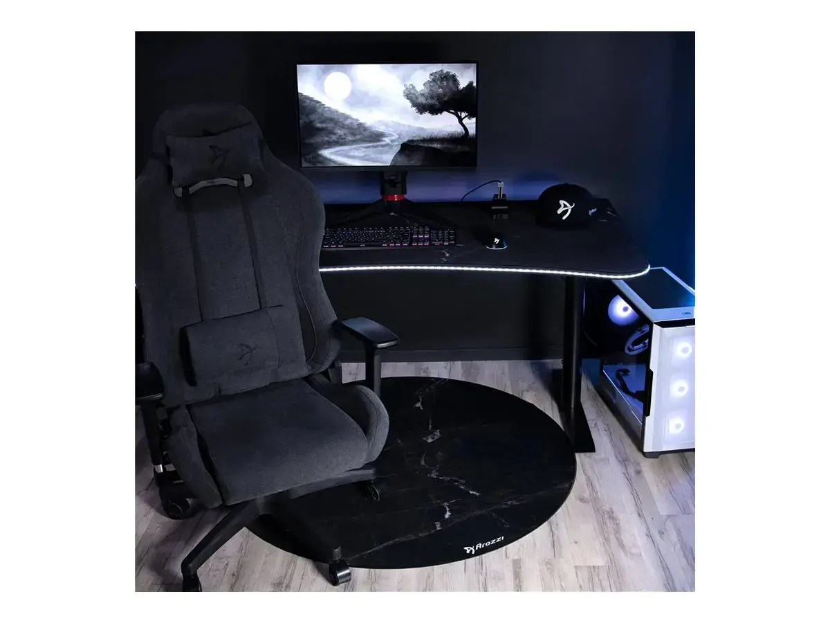 Arozzi Zona Round Floor Pad | Black Marble