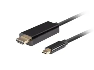 LANBERG kabelis USB-C M ->HDMI M 0,5 m 4K 60Hz juodas