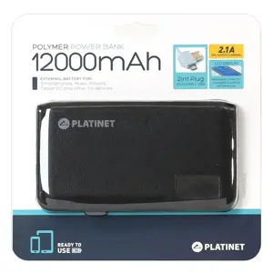 Platinet maitinimo bankas Odinis 12000mAh LCD 2.1A Li-Po (43799)