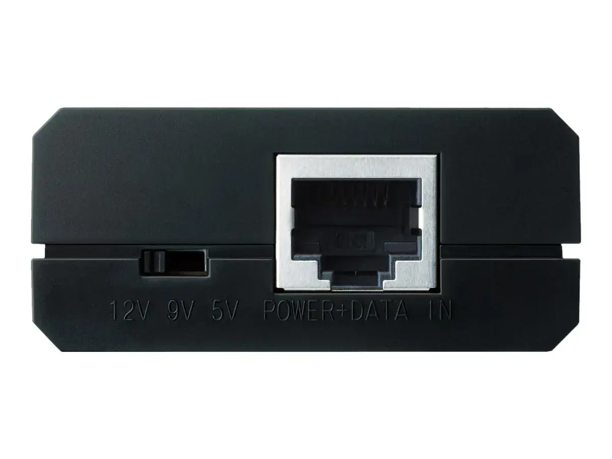 TP-Link TL-POE10R v4, IEEE 802.3, IEEE 802.3ab, IEEE 802.3af, IEEE 802.3u, juoda, maitinimas, FCC, CE, 5, 9, 12 V, 0-40 °C