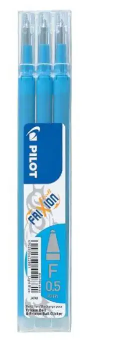 Šerdelė trinamajam rašikliui PILOT FRIXION 0.5 mm, tamsiai mėlyna, 3 vnt.