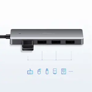 Ugreen 50985, USB 3.2 Gen 1 (3.1 Gen 1) Type-A, USB 3.2 Gen 1 (3.1 Gen 1) Type-A, 5000 Mbps, sidabrinis, USB, 104 mm