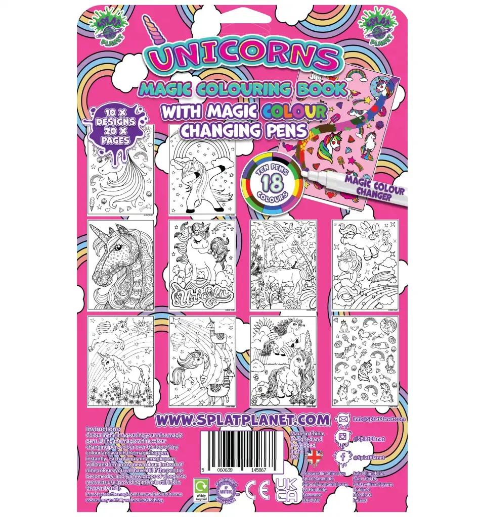 Splat Planet magiška spalvinimo knygelė VIENARAGIAI