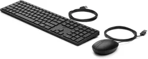 HP laidinė stalinio kompiuterio pelė ir klaviatūra 320MK, pilno dydžio (100 %), USB, mechaninė, QWERTY, juoda, pelė pridedama