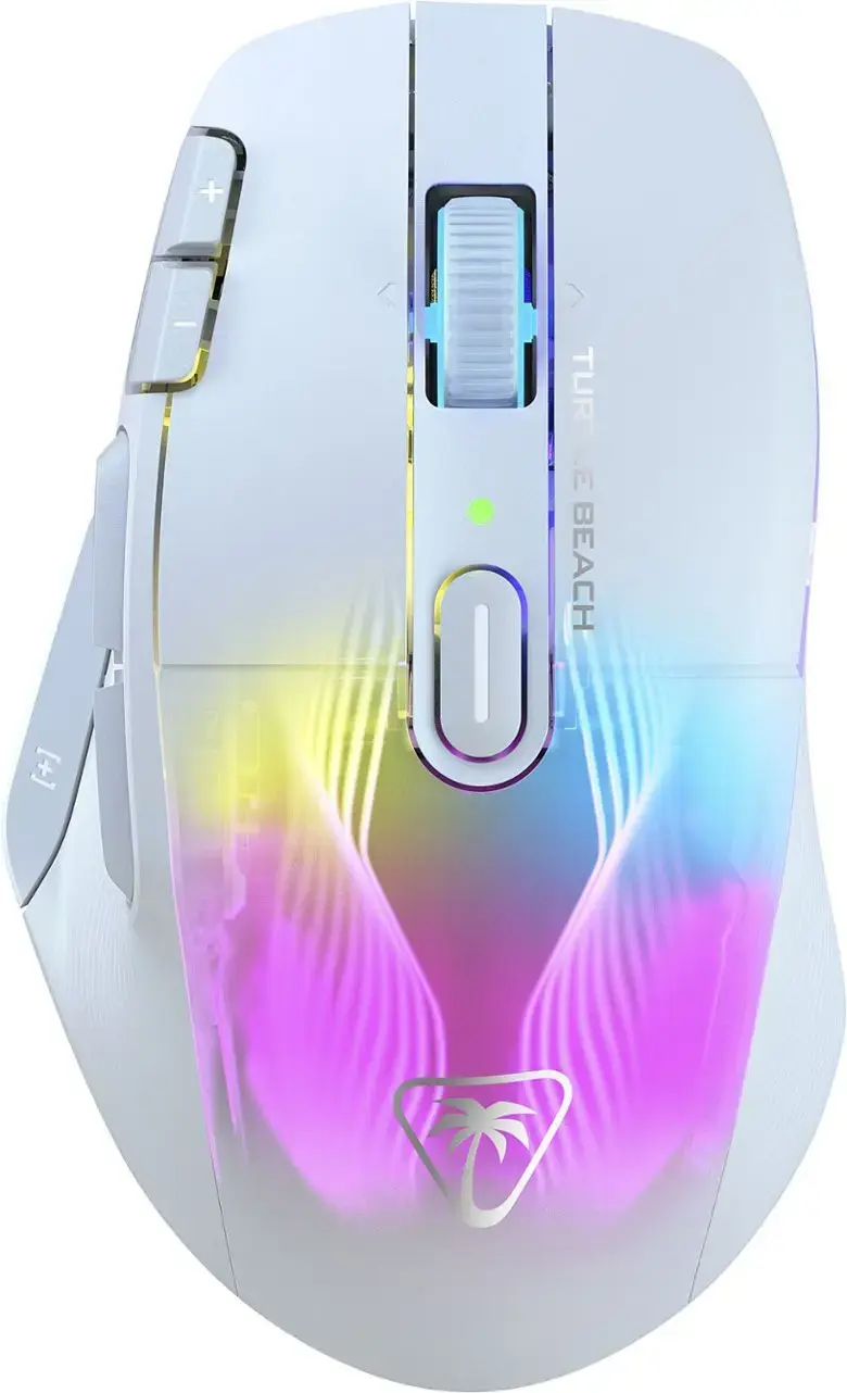Turtle Beach Kone XP Air, Right-hand, Optical, RF Wireless + Bluetooth, 19000 DPI, White