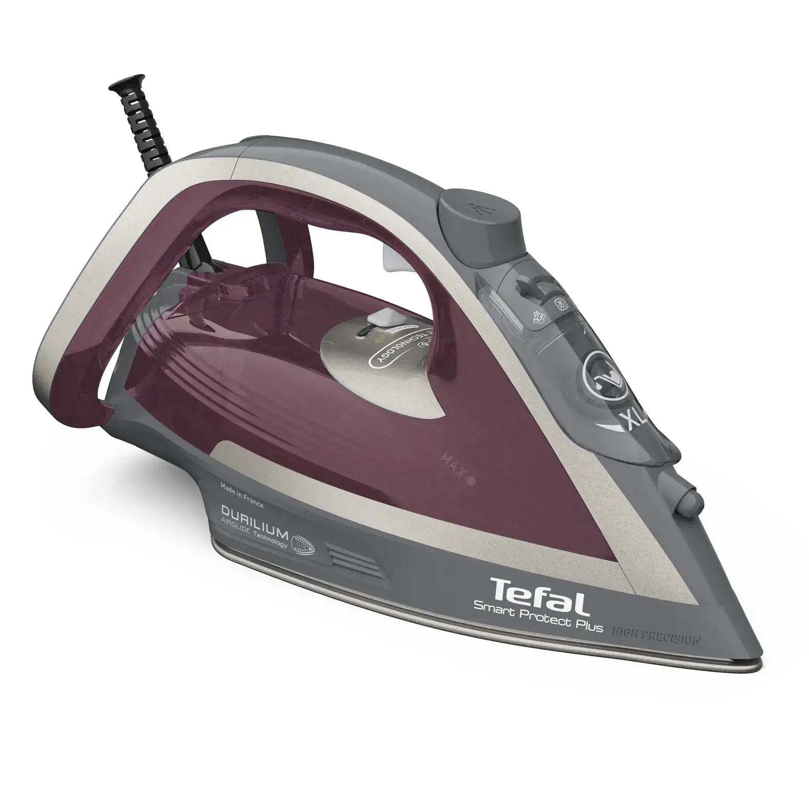 "Tefal Smart Protect Plus FV6870", sausas ir garų lygintuvas, "Durilium AirGlide" padas, 2 m, 260 g/min, raudonas, 40 g/min