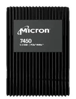 SSD MICRON SSD serija 7450 MAX 3,2 TB PCIE NVMe NAND flash technologija TLC Įrašymo greitis 5300 MBajtų/sek. Skaitymo greitis 6800 MBajtų/sek. Formos faktorius U.3 TBW 17500 TB MTFDKCC3T2TFS-1BC1ZABYYR