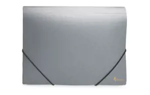 Aplankas su gumelėmis Forpus Silver, A4, plastikinis, sidabrinis