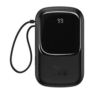 Maitinimo baterija "Baseus Qpow PRO" su laidu, 20000 mAh, 20 W (juoda)
