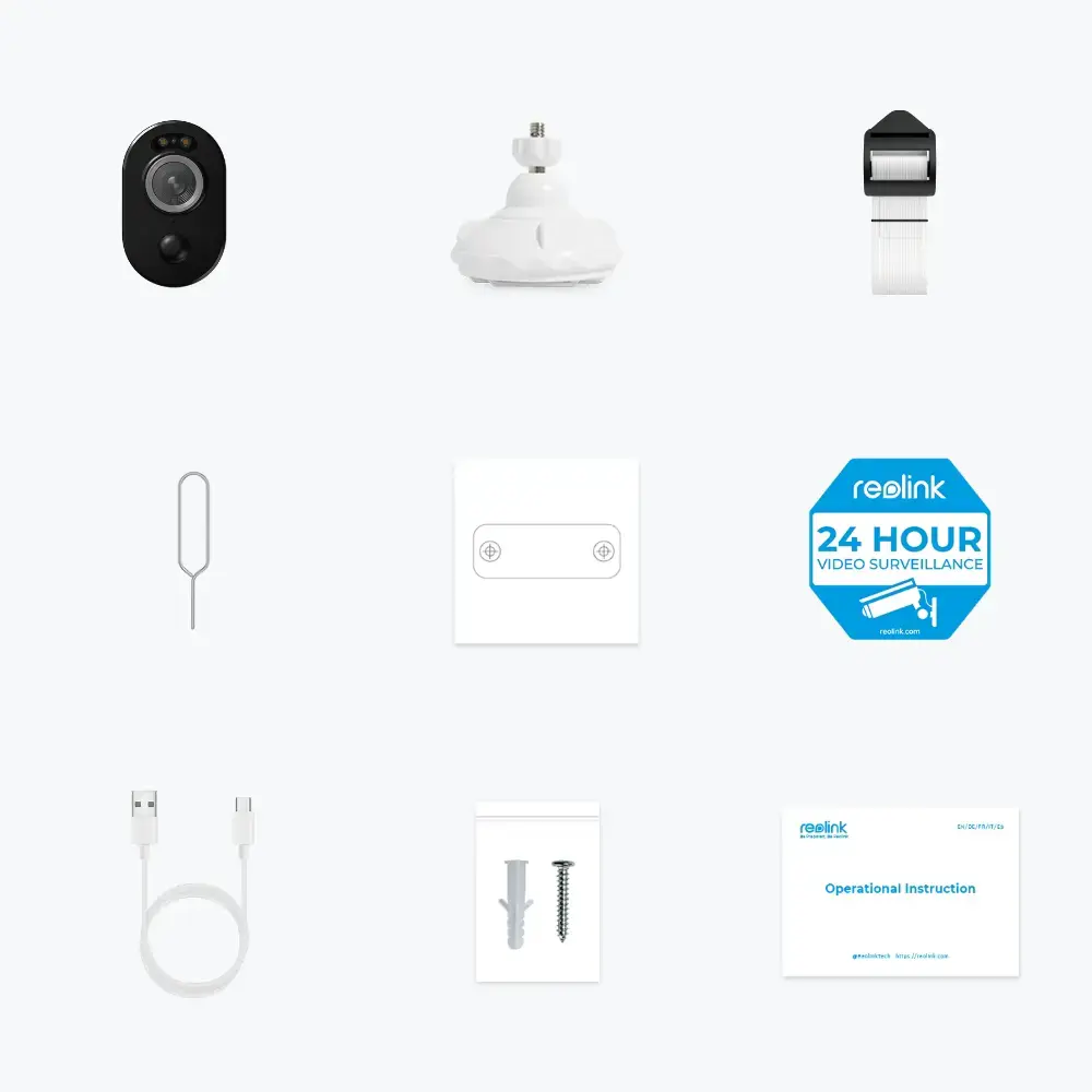 Reolink Argus Series B350 - 4K Outdoor Battery Wi-Fi Camera, Person/Vehicle/Animal Detection, Color Night Vision, IP security camera, Indoor & outdoor, Wireless, Amazon Alexa & Google Assistant, 6500 K, Wall