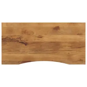 Rašomojo stalo stalviršis su linkiu, 140x50x2,5 cm, mango