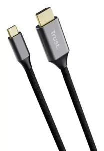 Trust 25630 cable gender changer USB-C HDMI Black, Silver