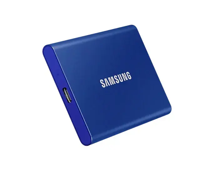 "Samsung" nešiojamasis SSD T7, 2000 GB, C tipo USB, 3.2 Gen 2 (3.1 Gen 2), 1050 MB/s, apsauga nuo slaptažodžio, mėlynas