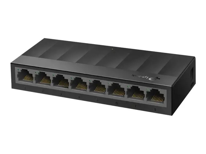 TP-LINK LiteWave 8 prievadų gigabitinis stalinis komutatorius 8 gigabitiniai RJ45 prievadai Stalinis plastikinis korpusas