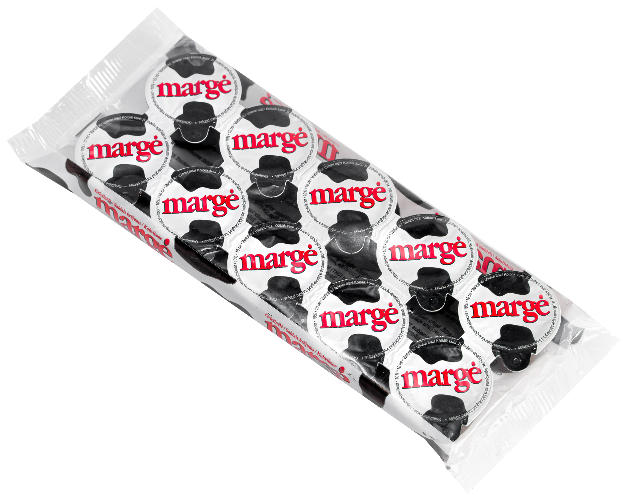 Grietinėlė kavai MARGĖ 10%, 10x10g