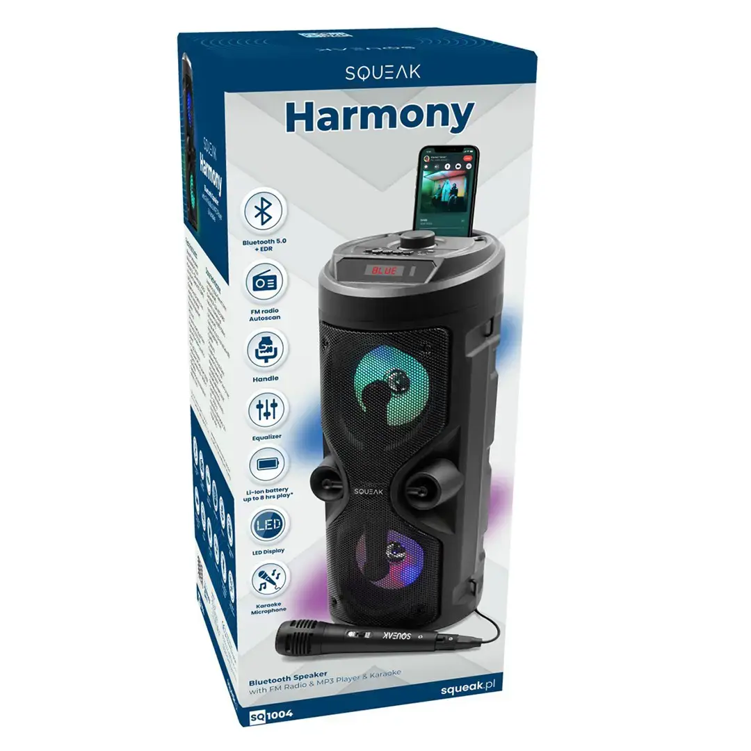 "SQUEAK" KARAOKĖS GARSIAKALBIS HARMONY BT 5.0 SQ1004