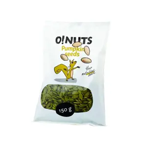 Lukštentos moliūgų sėklos O!NUTS, 150 g