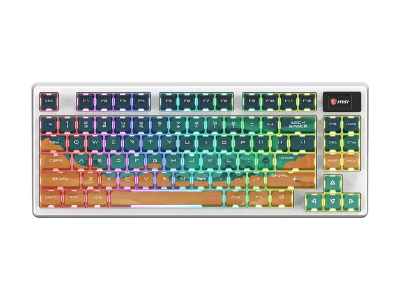 MSI FORGE GK600 TKL WIRELESS MARS | Gaming Keyboard | Wireless | US | Bluetooth | Wireless connection | Mechanical Linear
