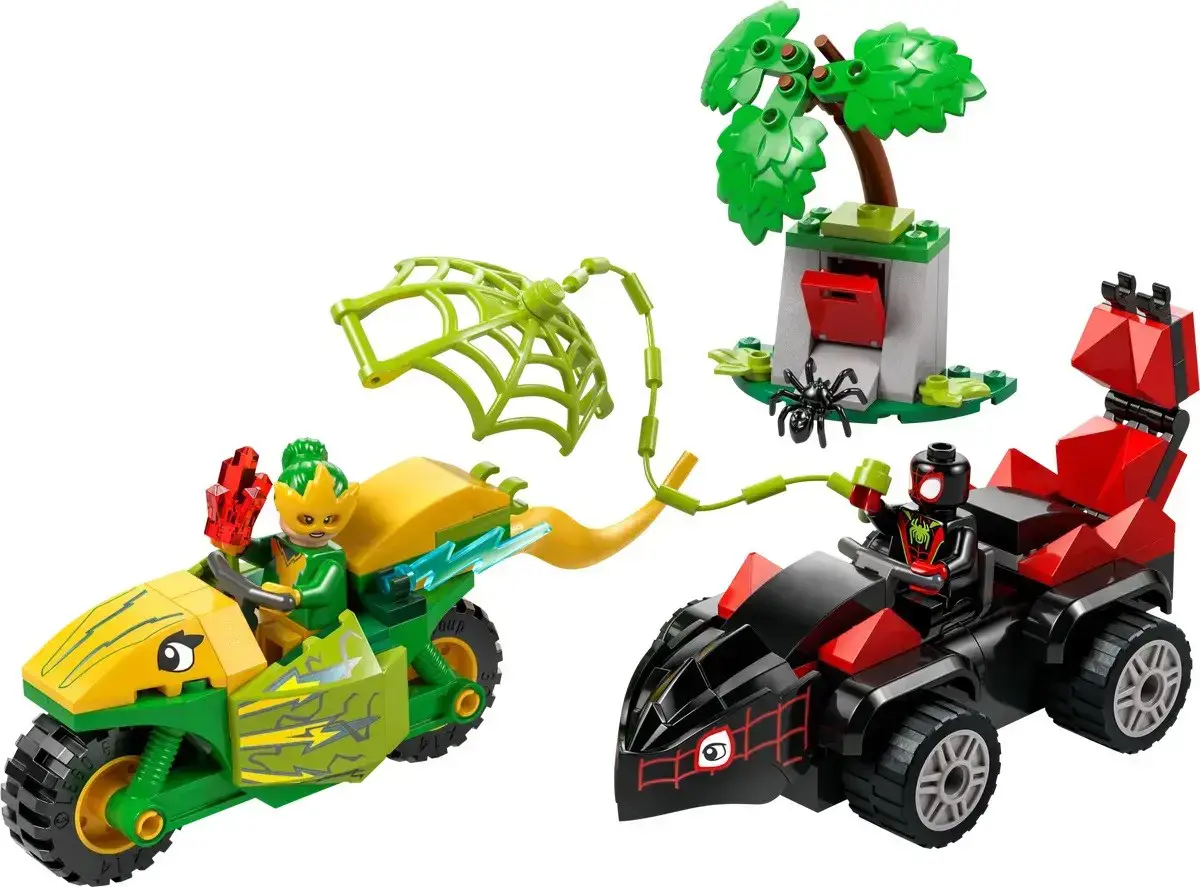 LEGO MARVEL 11198 Spin and Electro Dinosaur Vehicle Chase