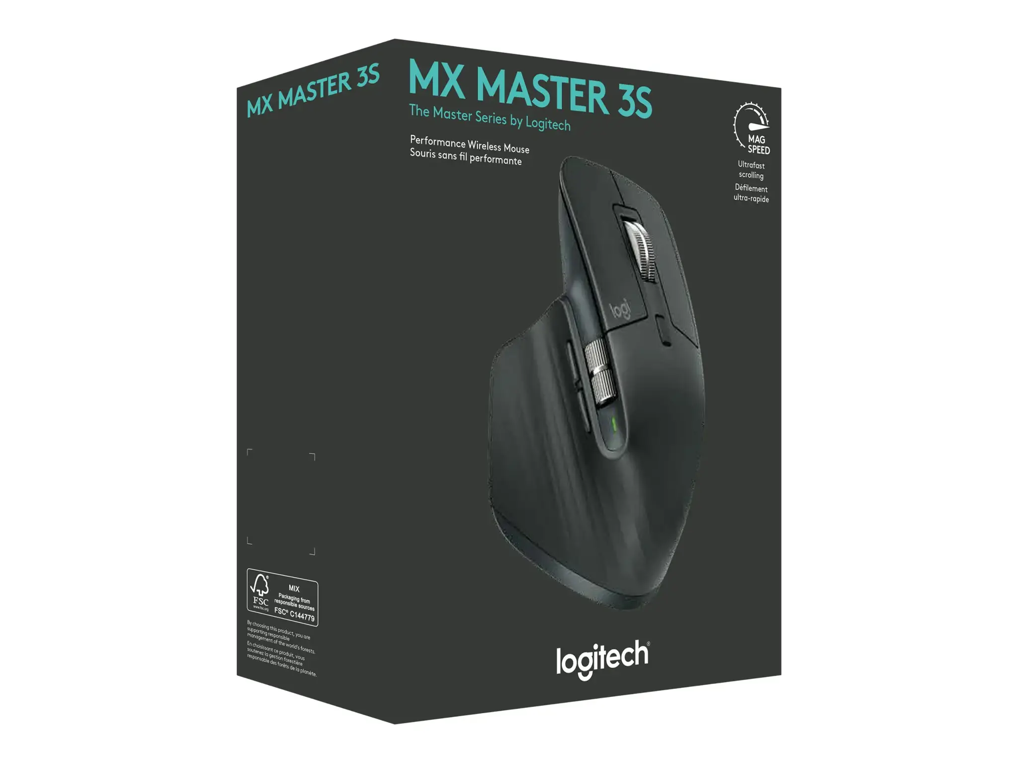 "Logitech MX Master 3S Performance" belaidė pelė - grafito spalvos