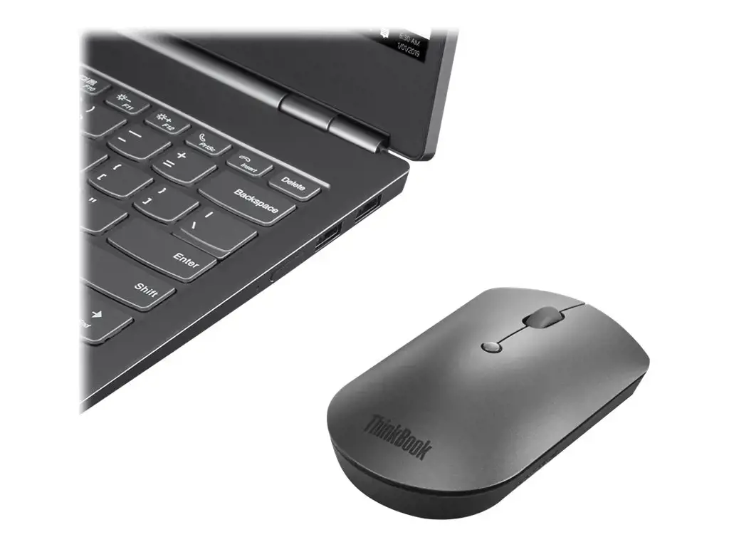 "Lenovo ThinkBook", dvipusis, optinis, "Bluetooth", 2400 DPI, pilkas