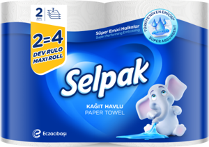 Popierinis rankšluostis SELPAK, 3 sluoksniai, 160 lapeliai, 2 x 21m.