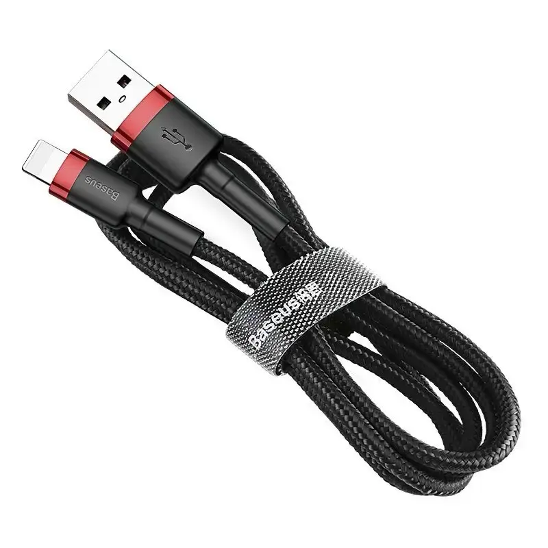 Baseus CALKLF-A19 USB Lightning kabelis 2.4A | 0.5m raudonas+juodas