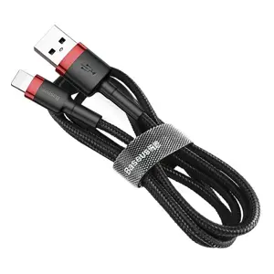 Baseus CALKLF-A19 USB Lightning kabelis 2.4A | 0.5m raudonas+juodas
