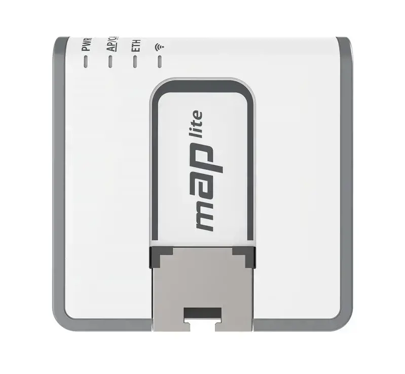 MikroTik RouterBOARD mAP lite - Radijo prieigos taškas - 802.11b/g/n - 2,4 GHzMAP lite yra mažiausias belaidis prieigos taškas. Jis yra vos didesnis už degtukų dėžutę, net turėjome naudoti specialų Ethernet prievadą, kad jis atitiktų ploną profilį.