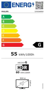 Philips 32M2N8900/00 | 32 " | OLED | 16:9 | 240 Hz | 0.03 ms | 3840 x 2160 pixels | 250 cd/m² | HDMI ports quantity 2 | White