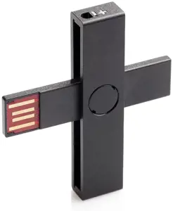 +ID išmaniųjų kortelių skaitytuvas USB lizdinė plokštelė, juoda