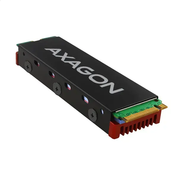 "AXAGON CLR-M2" pasyvusis - M.2 SSD, 80 mm SSD, ALU korpusas, silikoninės šiluminės pagalvėlės