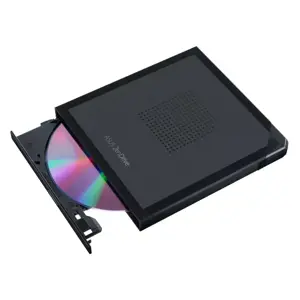 ASUS ZenDrive V1M (SDRW-08V1M-U), juodas, priekinis, stalinis / nešiojamasis kompiuteris, DVD±RW, C tipo USB, CD-R, CD-ROM, DVD+R, DVD+R DL, DVD+RW, DVD-R, DVD-R DL, DVD-ROM, DVD-RW