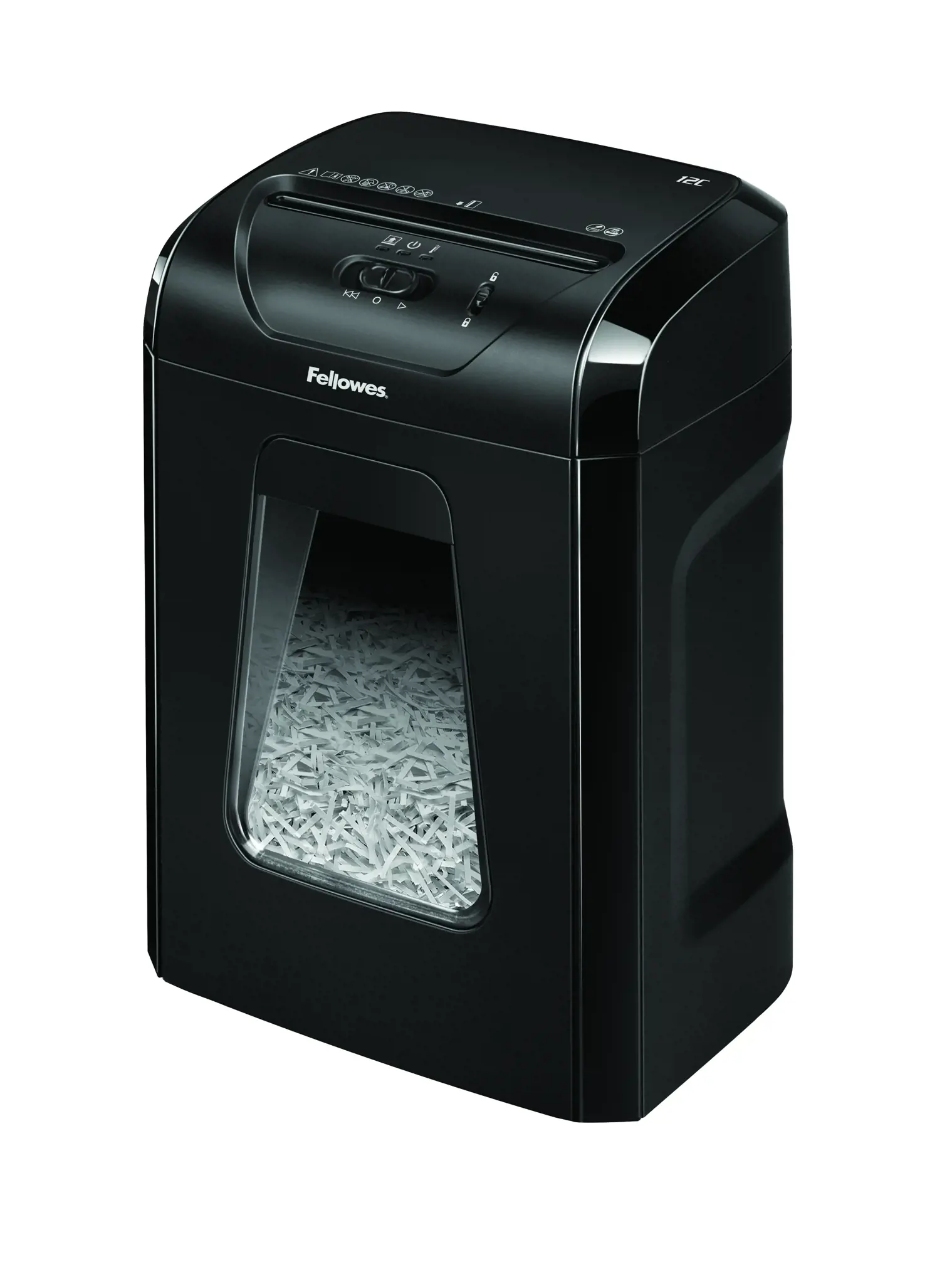 Fellowes Powershred 12C, Cross shredding, 22.5 cm, 4 x 40 mm, 19 L, 255 sheets, 2000 mm/min