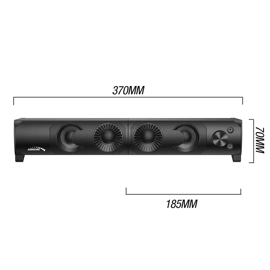 2 in 1 kompiuterio garsiakalbis Soundbar Kompiuterio RGB LED apšvietimas Stereo žaidimų USB 2 x 3W AUX 3,5 mm