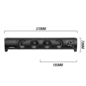 2 in 1 kompiuterio garsiakalbis Soundbar Kompiuterio RGB LED apšvietimas Stereo žaidimų USB 2 x 3W AUX 3,5 mm