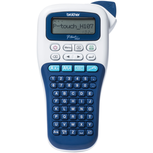Brother PT-H107B, ABC, TZe, Thermal transfer, 180 x 180 DPI, 20 mm/sec, Blue, White